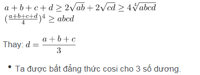 Chứng minh bất đẳng thức Cosi 4 số không âm