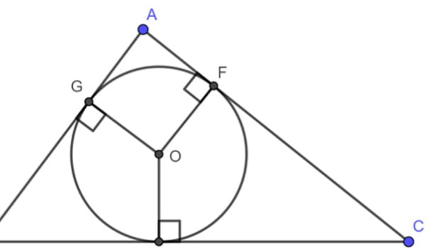 Tính bán kính đường tròn nội tiếp tam giác – Bài tập ví dụ
